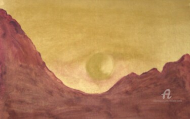Malerei mit dem Titel "The Sun" von Michela Curtis, Original-Kunstwerk, Öl