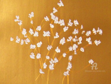 Картина под названием "A Floral Burst" - Michela Curtis, Подлинное произведение искусства, Акрил