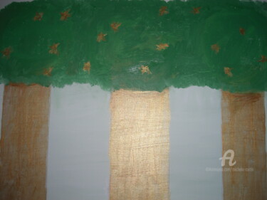 Painting titled "Trees" by Michela Curtis, Original Artwork, Oil