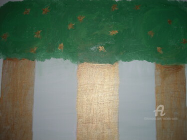 Schilderij getiteld "Trees" door Michela Curtis, Origineel Kunstwerk, Olie