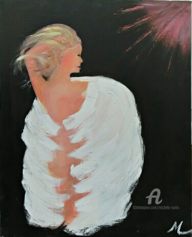 Painting titled "Primal" by Michela Curtis, Original Artwork, Oil