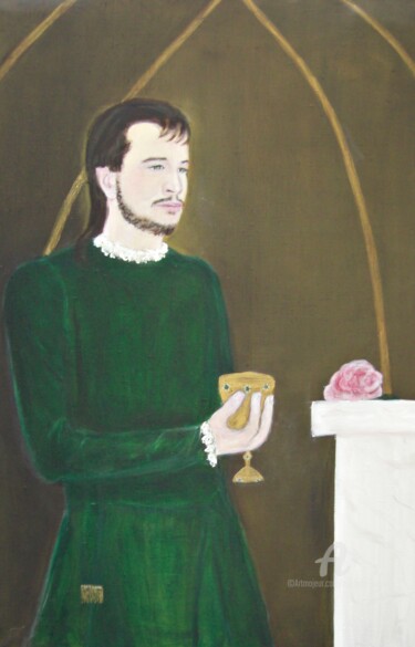 Painting titled "El Principe" by Michela Curtis, Original Artwork, Oil