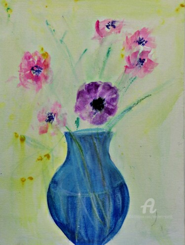 Painting titled "Come Spring" by Michela Curtis, Original Artwork, Watercolor