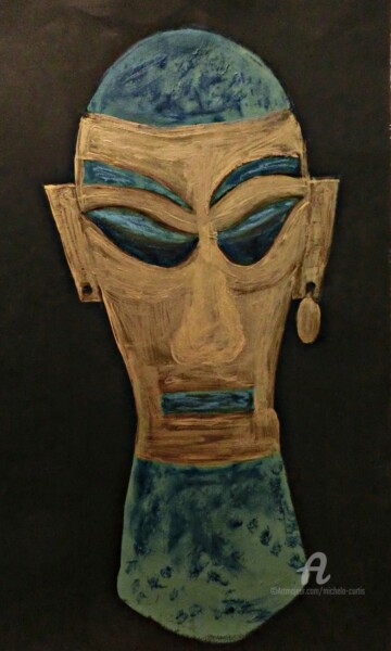 Painting titled "The Idol" by Michela Curtis, Original Artwork, Acrylic