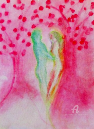 绘画 标题为“Adam and Eve” 由Michela Curtis, 原创艺术品, 水彩