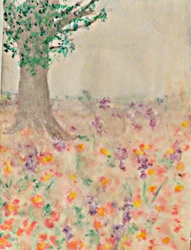 绘画 标题为“The Garden” 由Michela Curtis, 原创艺术品, 丙烯 安装在其他刚性面板上
