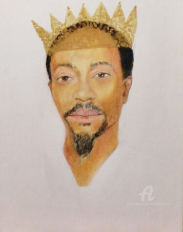Painting titled "The King" by Michela Curtis, Original Artwork, Oil