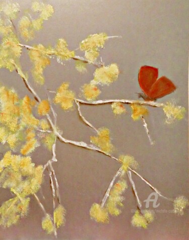 Painting titled "The Butterfly" by Michela Curtis, Original Artwork, Oil