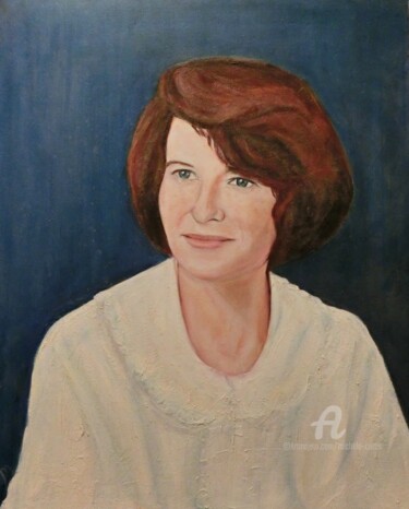 Painting titled "The Portrait" by Michela Curtis, Original Artwork, Oil