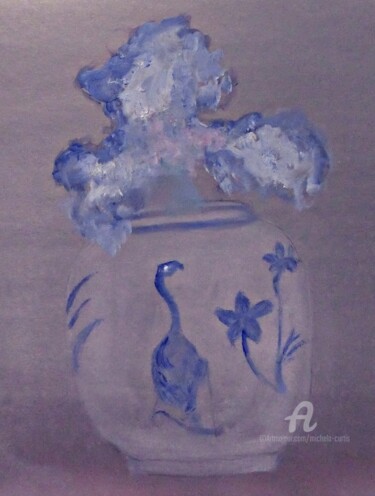 Peinture intitulée "The Iris" par Michela Curtis, Œuvre d'art originale, Huile