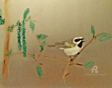 Peinture intitulée "The Songbird" par Michela Curtis, Œuvre d'art originale, Huile