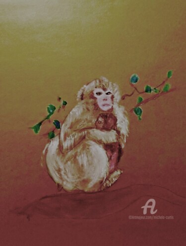 Peinture intitulée "In The Trees" par Michela Curtis, Œuvre d'art originale, Huile