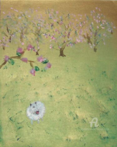 Ζωγραφική με τίτλο "Underneath The Appl…" από Michela Curtis, Αυθεντικά έργα τέχνης, Λάδι