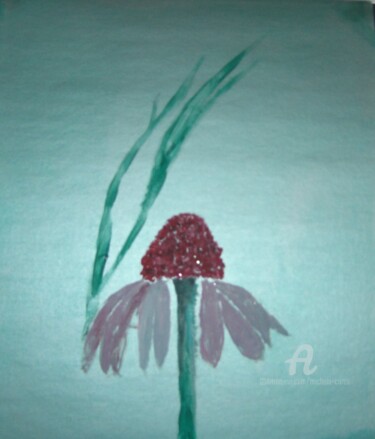 Painting titled "The Coneflower" by Michela Curtis, Original Artwork, Oil