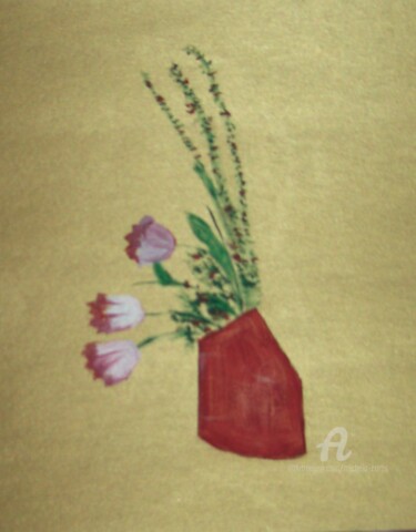 Peinture intitulée "Flowers...flowers!" par Michela Curtis, Œuvre d'art originale, Huile