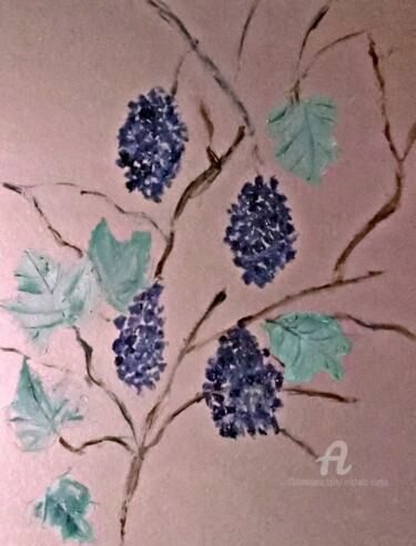 Painting titled "The Grapes" by Michela Curtis, Original Artwork, Oil