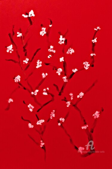 Pittura intitolato "Apple Blossoms" da Michela Curtis, Opera d'arte originale, Olio