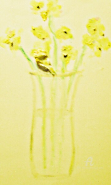 Painting titled "Daffodils" by Michela Curtis, Original Artwork, Oil