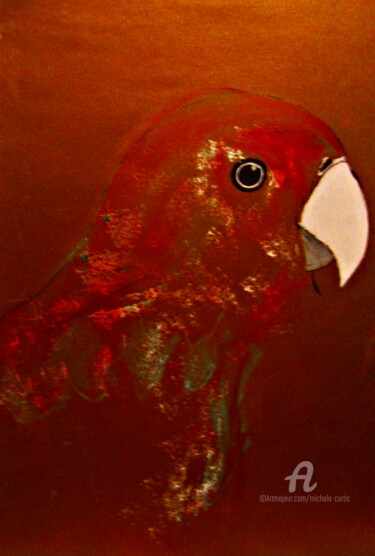 Pintura titulada "A Bird Of Many Colo…" por Michela Curtis, Obra de arte original, Oleo