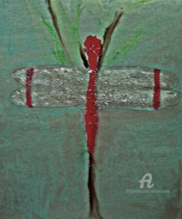 Painting titled "The Dragonfly" by Michela Curtis, Original Artwork, Oil