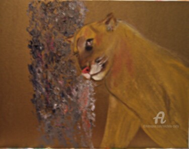 Painting titled "On The Prowl" by Michela Curtis, Original Artwork, Oil