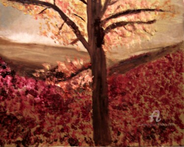Картина под названием "The Hills" - Michela Curtis, Подлинное произведение искусства, Масло Установлен на Другая жесткая пан…