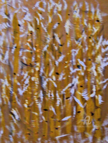 Peinture intitulée "Aspens" par Michela Curtis, Œuvre d'art originale, Acrylique