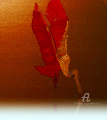 Peinture intitulée "The Spoonbill" par Michela Curtis, Œuvre d'art originale, Huile