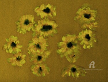 Pittura intitolato "Summer Sunflowers" da Michela Curtis, Opera d'arte originale, Olio
