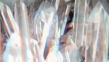 Collagen mit dem Titel "Crystals" von Michela Curtis, Original-Kunstwerk