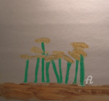 Pintura intitulada "Mushrooms" por Michela Curtis, Obras de arte originais, Óleo