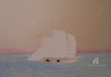 Pintura titulada "The Sailing Ship" por Michela Curtis, Obra de arte original, Oleo