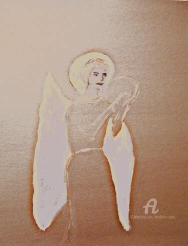 Painting titled "An Angel In Waiting" by Michela Curtis, Original Artwork, Oil