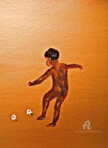 Peinture intitulée "The Child" par Michela Curtis, Œuvre d'art originale, Huile