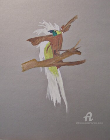 Ζωγραφική με τίτλο "Bird of Paradise" από Michela Curtis, Αυθεντικά έργα τέχνης, Λάδι