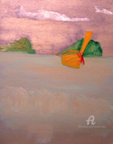 Peinture intitulée "The Boat" par Michela Curtis, Œuvre d'art originale, Huile