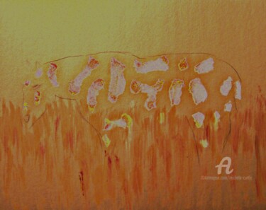 Картина под названием "Pasture" - Michela Curtis, Подлинное произведение искусства, Масло