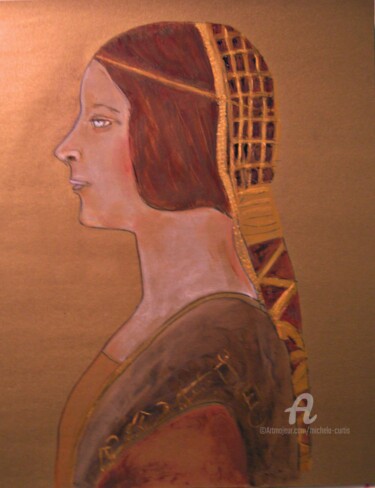 Malerei mit dem Titel "La Bella Principessa" von Michela Curtis, Original-Kunstwerk, Öl