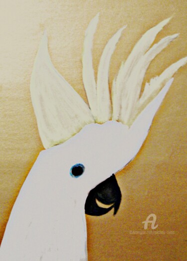 Painting titled "Cockatoo" by Michela Curtis, Original Artwork, Oil
