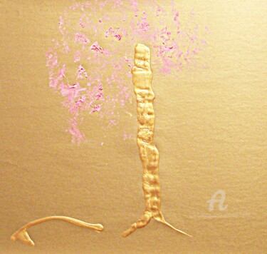Peinture intitulée "Pink Afternoons" par Michela Curtis, Œuvre d'art originale, Acrylique Monté sur Autre panneau rigide