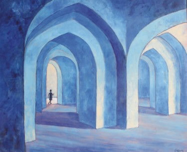 Peinture intitulée "Passage de l'ombre…" par Michel Adam, Œuvre d'art originale, Acrylique