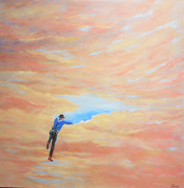 Painting titled "Trouée solaire" by Michel Adam, Original Artwork, Acrylic
