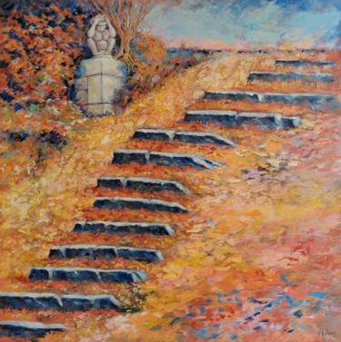 Pintura intitulada "Rester dans ses rêv…" por Michel Adam, Obras de arte originais, Acrílico