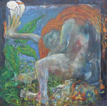 Peinture intitulée "Fleur du mal" par Michel Adam, Œuvre d'art originale, Acrylique