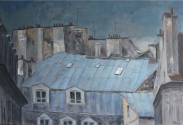 Malarstwo zatytułowany „Le jour se lève” autorstwa Michel Adam, Oryginalna praca, Akryl