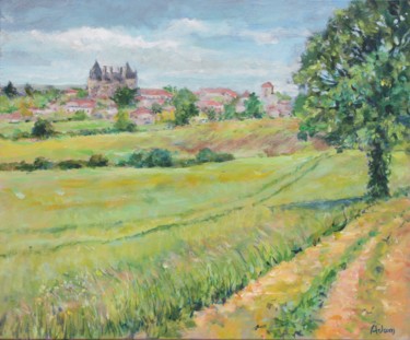 Peinture intitulée "Neuvicq-le-chateau" par Michel Adam, Œuvre d'art originale, Acrylique