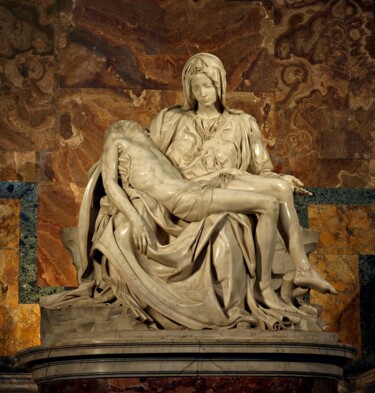 Scultura intitolato "Pietà" da Michelangelo, Opera d'arte originale, Pietra