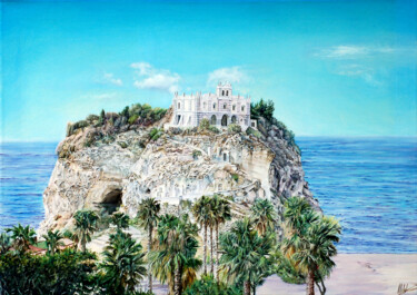Painting titled "Cattedrale di Tropea" by Michelangelo Rossi, Original Artwork, Oil