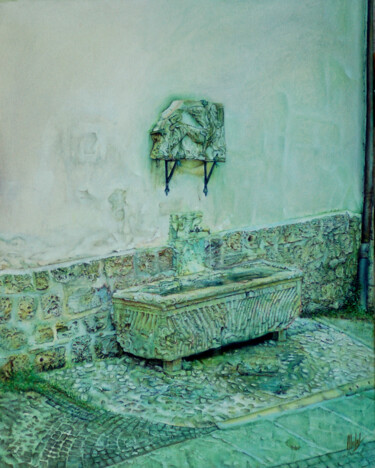Pintura intitulada "Fontana Antica" por Michelangelo Rossi, Obras de arte originais, Óleo