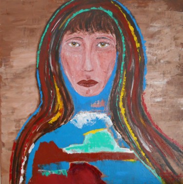 Painting titled "Donna Religiosa" by Michelangelo, Original Artwork, Acrylic